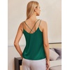 image:imageEkouaer Womens 2Pack Silk Satin Camisole Tank Top V Neck Sexy Cross Back Spaghetti Strap Cami Sleeveless Lounge Tops SXXLEvergreen