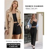 image:imageEkouaer Womens 4 Piece Lounge Sets Ribbed Knit Crop Tank Top and Shorts Pants Casual OutfitsBlack
