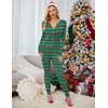 image:imageEkouaer Womens Onesie Adult Button One Piece Pajama Long Sleeve Onesie Pajamas Jumpsuit Sleepwear for WomenChristmas Stockings