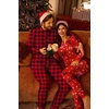 image:imageEkouaer Womens Onesie Adult Button One Piece Pajama Long Sleeve Onesie Pajamas Jumpsuit Sleepwear for WomenChristmas Symbols