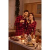 image:imageEkouaer Womens Onesie Adult Button One Piece Pajama Long Sleeve Onesie Pajamas Jumpsuit Sleepwear for WomenPlaid