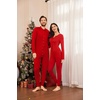 image:imageEkouaer Womens Onesie Adult Button One Piece Pajama Long Sleeve Onesie Pajamas Jumpsuit Sleepwear for WomenRed