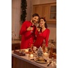 image:imageEkouaer Womens Onesie Adult Button One Piece Pajama Long Sleeve Onesie Pajamas Jumpsuit Sleepwear for WomenRed
