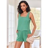image:imageEkouaer Womens Pajama Set Shorts Sleeveless Lounge Sets Summer 2 Piece Pjs Tank Top and Shorts with PocketsMint Green