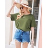 image:imageEkouaer Womens Pajama Sets 2 Piece Short Sleeve Lounge Sets Soft Crew Neck Top and Shorts Sleepwear 2026Army Green