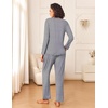 image:imageEkouaer Womens Pajama Sets 2 Piece Sleepwear Soft Pajamas Long Sleeve Pjs Comfy Loungewear SXXLBlack Stripe