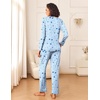 image:imageEkouaer Womens Pajama Sets 2 Piece Sleepwear Soft Pajamas Long Sleeve Pjs Comfy Loungewear SXXLBlue Star