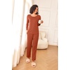 image:imageEkouaer Womens Pajama Sets 2 Piece Sleepwear Soft Pajamas Long Sleeve Pjs Comfy Loungewear SXXLCaramel