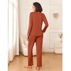 image:imageEkouaer Womens Pajama Sets 2 Piece Sleepwear Soft Pajamas Long Sleeve Pjs Comfy Loungewear SXXLCaramel