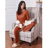 image:imageEkouaer Womens Pajama Sets 2 Piece Sleepwear Soft Pajamas Long Sleeve Pjs Comfy Loungewear SXXLCaramel
