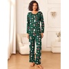 image:imageEkouaer Womens Pajama Sets 2 Piece Sleepwear Soft Pajamas Long Sleeve Pjs Comfy Loungewear SXXLChristmas Green Santa