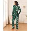 image:imageEkouaer Womens Pajama Sets 2 Piece Sleepwear Soft Pajamas Long Sleeve Pjs Comfy Loungewear SXXLChristmas Green Santa
