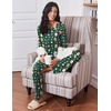 image:imageEkouaer Womens Pajama Sets 2 Piece Sleepwear Soft Pajamas Long Sleeve Pjs Comfy Loungewear SXXLChristmas Green Santa