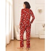 image:imageEkouaer Womens Pajama Sets 2 Piece Sleepwear Soft Pajamas Long Sleeve Pjs Comfy Loungewear SXXLChristmas Red Snowman