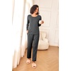 image:imageEkouaer Womens Pajama Sets 2 Piece Sleepwear Soft Pajamas Long Sleeve Pjs Comfy Loungewear SXXLDark Gray