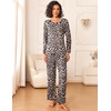image:imageEkouaer Womens Pajama Sets 2 Piece Sleepwear Soft Pajamas Long Sleeve Pjs Comfy Loungewear SXXLLeopard