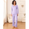image:imageEkouaer Womens Pajama Sets 2 Piece Sleepwear Soft Pajamas Long Sleeve Pjs Comfy Loungewear SXXLLilac Dots