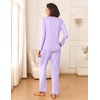 image:imageEkouaer Womens Pajama Sets 2 Piece Sleepwear Soft Pajamas Long Sleeve Pjs Comfy Loungewear SXXLLilac Dots