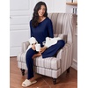 image:imageEkouaer Womens Pajama Sets 2 Piece Sleepwear Soft Pajamas Long Sleeve Pjs Comfy Loungewear SXXLNavy Blue