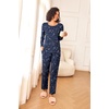 image:imageEkouaer Womens Pajama Sets 2 Piece Sleepwear Soft Pajamas Long Sleeve Pjs Comfy Loungewear SXXLNavy Blue Star