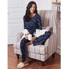 image:imageEkouaer Womens Pajama Sets 2 Piece Sleepwear Soft Pajamas Long Sleeve Pjs Comfy Loungewear SXXLNavy Blue Star