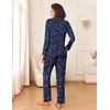 image:imageEkouaer Womens Pajama Sets 2 Piece Sleepwear Soft Pajamas Long Sleeve Pjs Comfy Loungewear SXXLNavy Blue Star