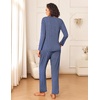 image:imageEkouaer Womens Pajama Sets 2 Piece Sleepwear Soft Pajamas Long Sleeve Pjs Comfy Loungewear SXXLNavy Dots