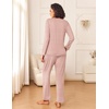 image:imageEkouaer Womens Pajama Sets 2 Piece Sleepwear Soft Pajamas Long Sleeve Pjs Comfy Loungewear SXXLPink Stripe