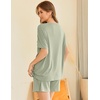 image:imageEkouaer Womens Pajama Sets Short Sleeve Ribbed Knit Pjs Soft Summer Sleepwear 2 Piece Lounge SetsLight Green
