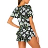 image:imageEkouaer Womens Pajama Short Sleeve Sleepwear Soft Pj Set Cotton Top and Shorts Pajamas SetStyle 1blackwhite Lily