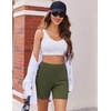 image:imageEkouaer Womens Pajamas 2 Piece Lounge Sets Oversized V Neck TShirts Tops Biker Shorts Set Workout Reversible Tracksuit SXXLArmy Green