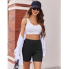 image:imageEkouaer Womens Pajamas 2 Piece Lounge Sets Oversized V Neck TShirts Tops Biker Shorts Set Workout Reversible Tracksuit SXXLBlack