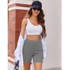 image:imageEkouaer Womens Pajamas 2 Piece Lounge Sets Oversized V Neck TShirts Tops Biker Shorts Set Workout Reversible Tracksuit SXXLBlackDark Gray
