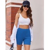 image:imageEkouaer Womens Pajamas 2 Piece Lounge Sets Oversized V Neck TShirts Tops Biker Shorts Set Workout Reversible Tracksuit SXXLBlue