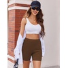 image:imageEkouaer Womens Pajamas 2 Piece Lounge Sets Oversized V Neck TShirts Tops Biker Shorts Set Workout Reversible Tracksuit SXXLBrown