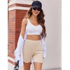 image:imageEkouaer Womens Pajamas 2 Piece Lounge Sets Oversized V Neck TShirts Tops Biker Shorts Set Workout Reversible Tracksuit SXXLChampagne
