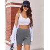 image:imageEkouaer Womens Pajamas 2 Piece Lounge Sets Oversized V Neck TShirts Tops Biker Shorts Set Workout Reversible Tracksuit SXXLDark Grey