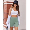 image:imageEkouaer Womens Pajamas 2 Piece Lounge Sets Oversized V Neck TShirts Tops Biker Shorts Set Workout Reversible Tracksuit SXXLIce Green
