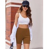 image:imageEkouaer Womens Pajamas 2 Piece Lounge Sets Oversized V Neck TShirts Tops Biker Shorts Set Workout Reversible Tracksuit SXXLLight Brown