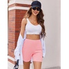 image:imageEkouaer Womens Pajamas 2 Piece Lounge Sets Oversized V Neck TShirts Tops Biker Shorts Set Workout Reversible Tracksuit SXXLOrange Pink