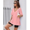 image:imageEkouaer Womens Pajamas 2 Piece Lounge Sets Oversized V Neck TShirts Tops Biker Shorts Set Workout Reversible Tracksuit SXXLOrange PinkBlack