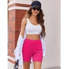 image:imageEkouaer Womens Pajamas 2 Piece Lounge Sets Oversized V Neck TShirts Tops Biker Shorts Set Workout Reversible Tracksuit SXXLRose Red