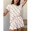 image:imageEkouaer Womens Pajamas 2 Piece Ribbed Knit Pjs Short Sleeve Sleepwear Set Summer Soft Pajamas Set Casual Lounge SetsPoints Bow Tie