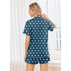 image:imageEkouaer Womens Pajamas Set 2 Pack Button Down Summer Sleepwear Short Sleeve Comfy Pjs Loungewear SetBlueBlue Stars