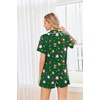image:imageEkouaer Womens Pajamas Set 2 Pack Button Down Summer Sleepwear Short Sleeve Comfy Pjs Loungewear SetChristmas RedChristmas Green