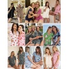 image:imageEkouaer Womens Pajamas Set 2 Pack Button Down Summer Sleepwear Short Sleeve Comfy Pjs Loungewear SetLight Blue CatLight Blue
