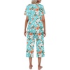 image:imageEkouaer Womens Pajamas Set Short Sleeve Top With Capri Pants Pjs Lounge amp Sleepwear Set SXXL0green With Orange Flower