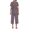 image:imageEkouaer Womens Pajamas Set Short Sleeve Top With Capri Pants Pjs Lounge amp Sleepwear Set SXXL0grey With Floral Print