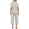 image:imageEkouaer Womens Pajamas Set Short Sleeve Top With Capri Pants Pjs Lounge amp Sleepwear Set SXXL0white With Leaves