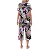 image:imageEkouaer Womens Pajamas Set Short Sleeve Top With Capri Pants Pjs Lounge amp Sleepwear Set SXXLArmy GreenPinkBlack White Leaf